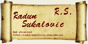 Radun Šukalović vizit kartica
